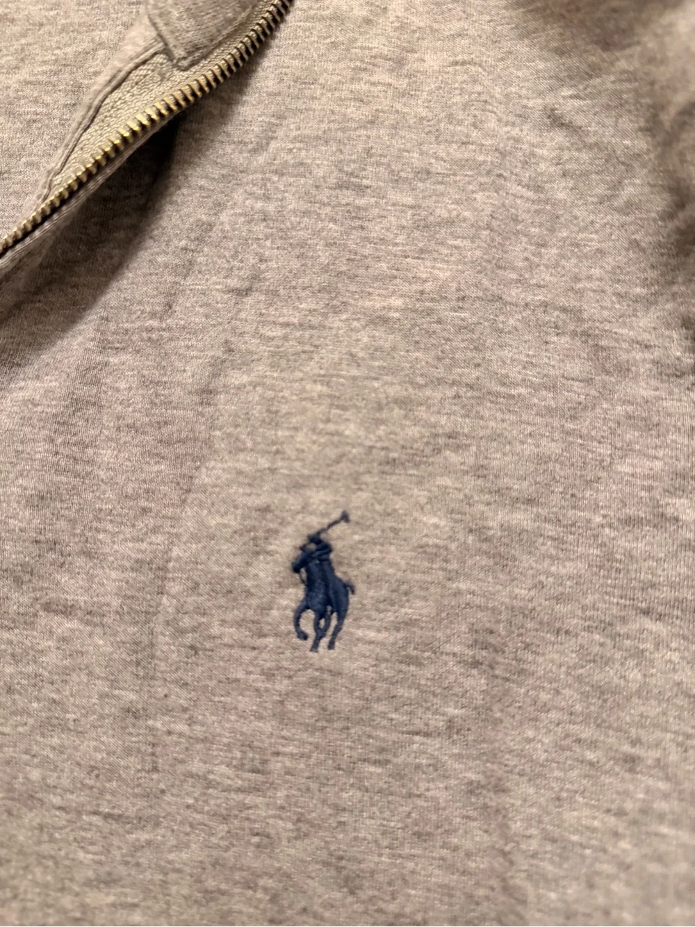 Ralph Lauren Light Gray Zip-Up Sweater